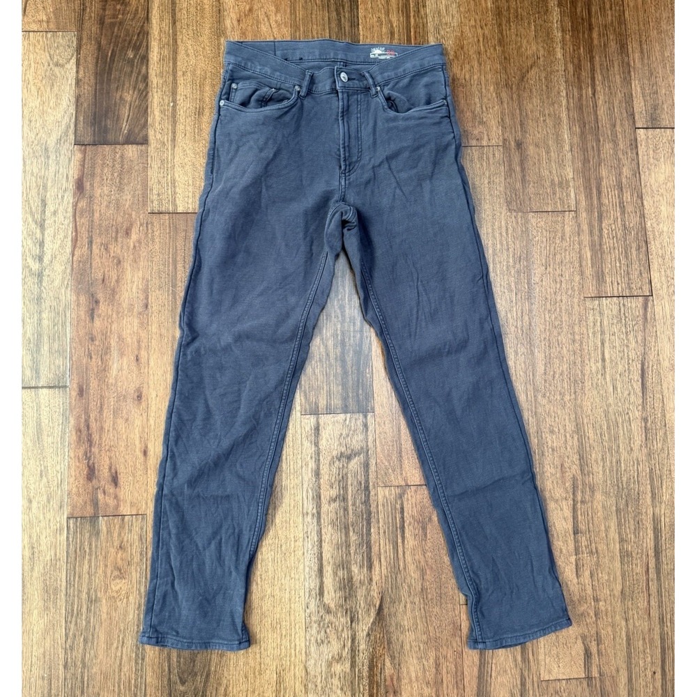 Faherty Men's Pants 30x29 Stretch Terry 5 Pocket Jean Soft Cotton Navy Gray